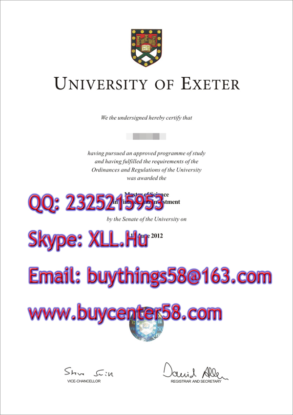 University of Exeter Master of Science degree. buy a fake degree.