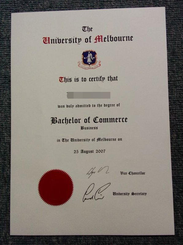 University of Melbourne fake diploma