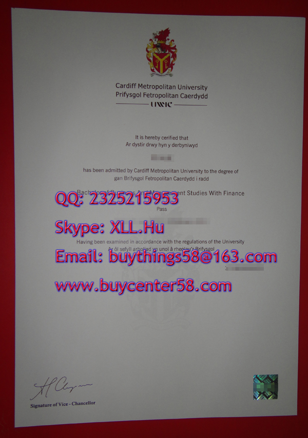 buy fake degree of Cardiff Metropolitan University