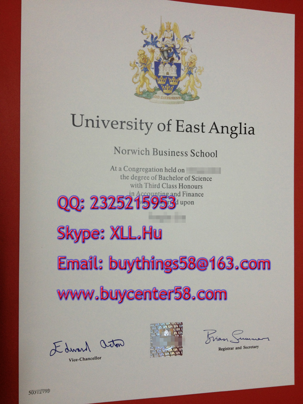 University of East Anglia diploma, University of East Anglia degree. UEA certificate