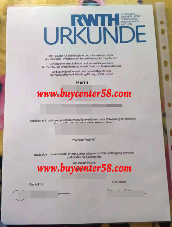 buy fake certificate from RWTH