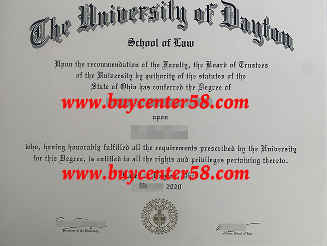 buy University of Dayton fake diploma