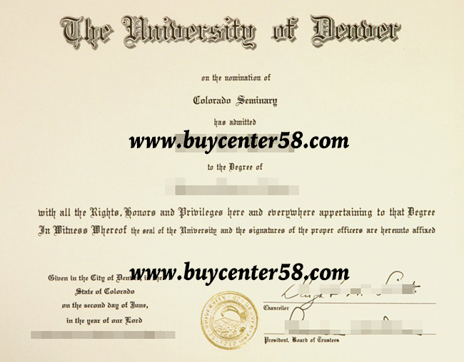 university of denver diploma. University of Denver bachelor of Science degree. University of Denver certificate