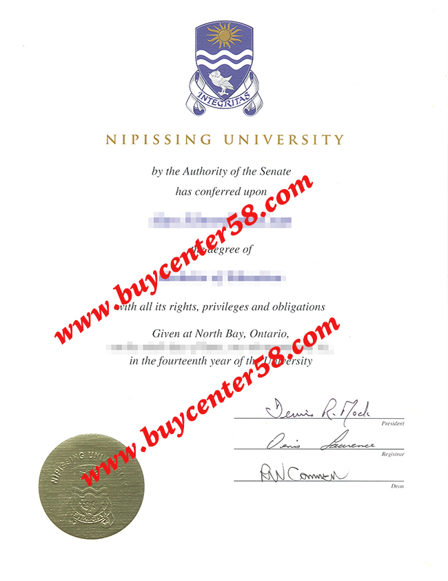 buy fake Nipissing University BA degree