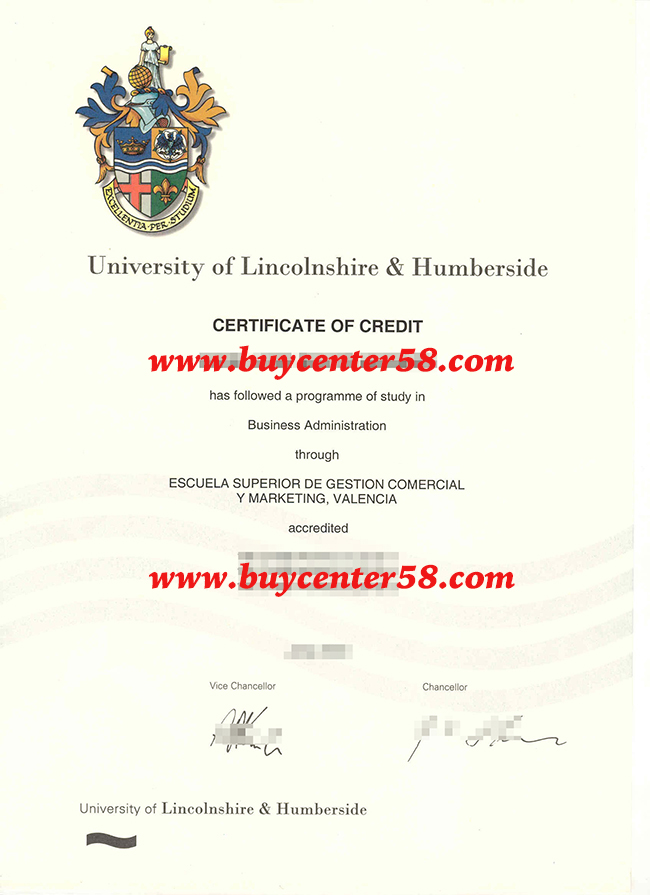 buy University Lincolnshire Humberside Certificate
