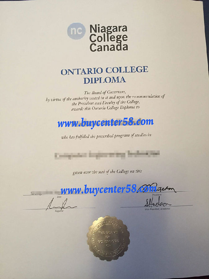Niagara College diploma. NC certificate. Niagra College fake degree