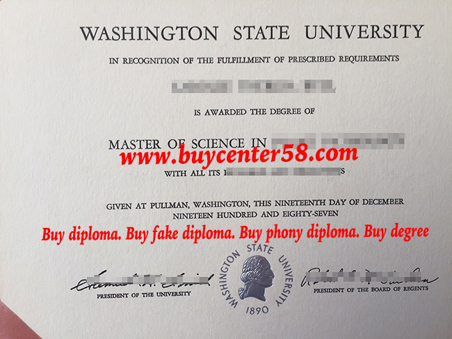 Washington State University diploma. WSU Diploma. Washington State University degree