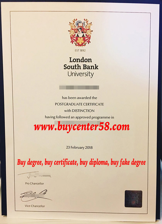 London South Bank University degree/ London South Bank University diploma/ LSBU Certificate/ LSBU Degree