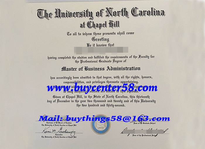 University of North Carolina diploma, University of North Carolina degree, University of North Carolina certificate