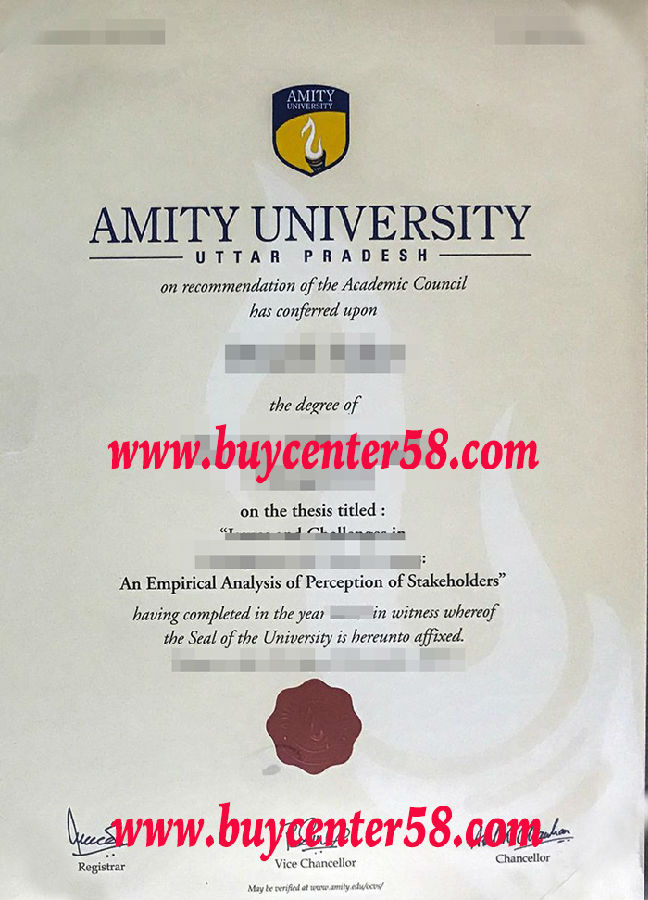Amity University diploma, Amity University certificate, Amity University degree