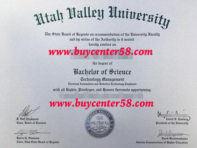 Uath Valley University diploma. Uath Valley University degree, Uath Valley University certificate. UVU diploma
