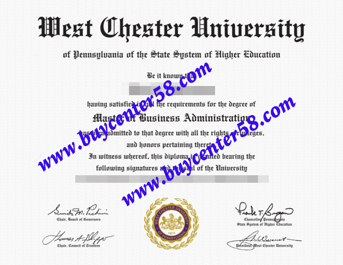 West Chester University of Pennsylvania diploma, West Chester University of Pennsylvania degree, West Chester University of Pennsylvania certificate