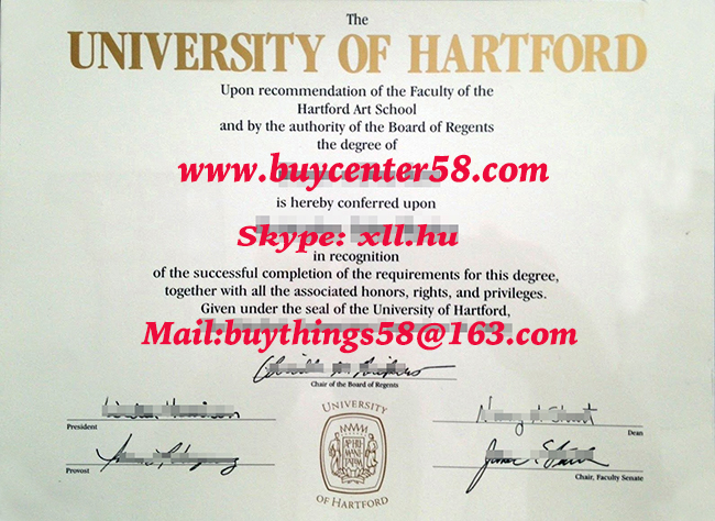 University of Hartford diploma. University of Hartford degree. University of Hartford certificate
