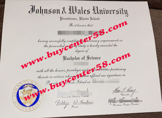 Johnson & Wales University bachelor of science diploma