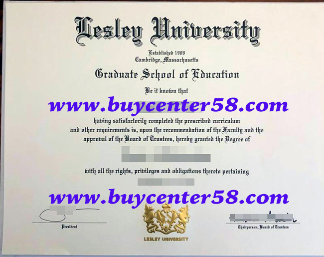 Lesley University diploma, Lesley University degree, Lesley University certificate