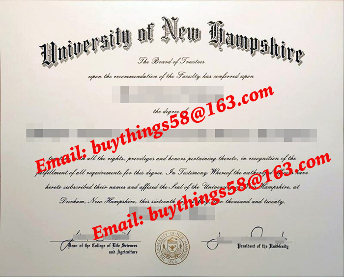 University of New Hampshire diploma, UNH diploma, University of New Hampshire degree