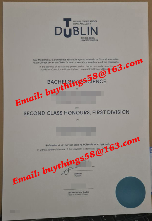 TUD certificate, Technological University Dublin diploma, Technological University Dublin degree