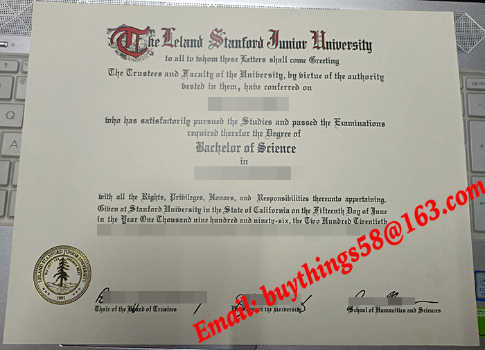 Stanford University Bachelor of Science diploma, Stanford University Bachelor of Science degree, Stanford University Bachelor of Science certificate