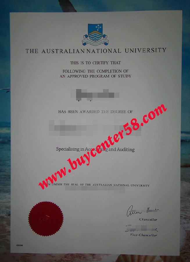 The Australian National University fake diploma. The Australian National University fake degree