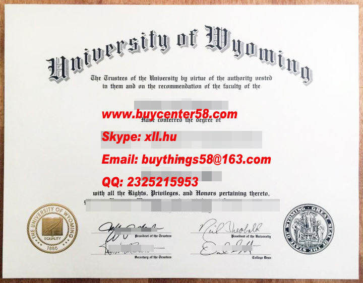 Fake University of Wyoming MBA Diploma. Fake University of Wyoming MBA Degree. Fake UWyo Certificate