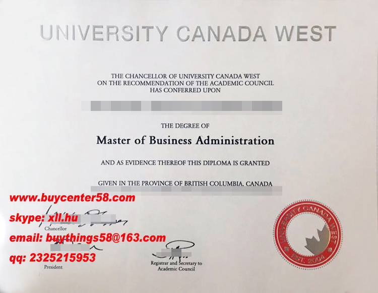 University Canada west MBA degree. University Canada west MBA diploma. University Canada west Certificate
