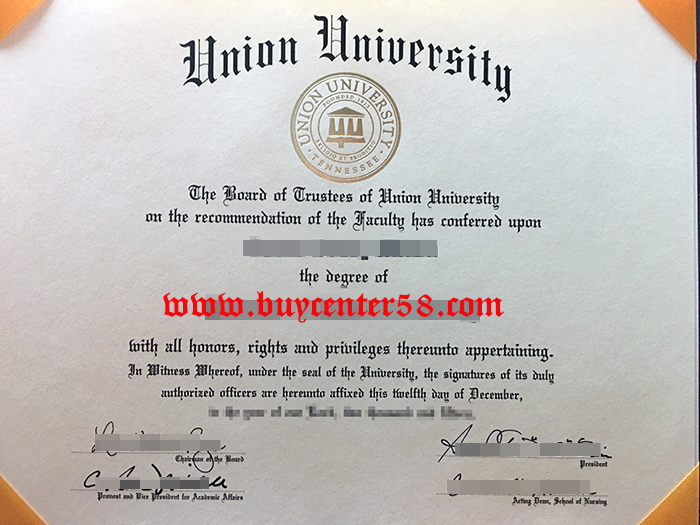 Union University graduate diploma. Union University graduate degree