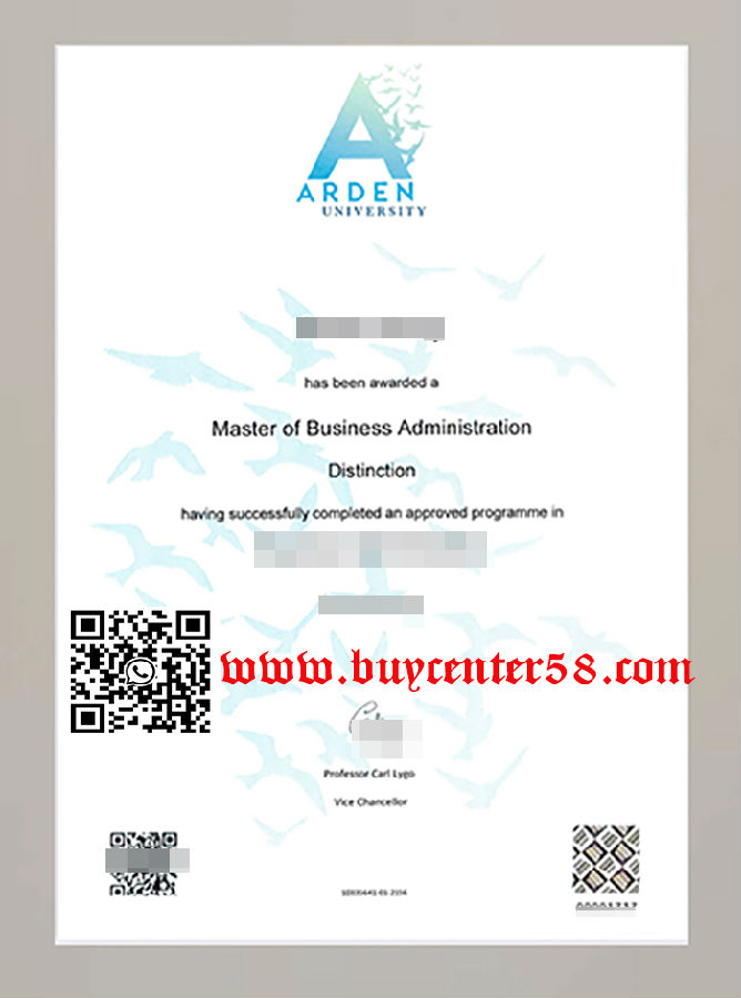 Arden University MBA degree. Arden University MBA certificate
