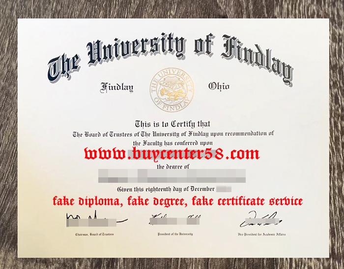 University of Findlay Diploma. University of Findlay Degree