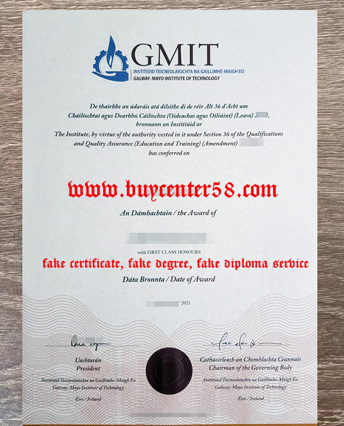 GMIT Certificate, GMIT fake Certificate, Ireland certificate