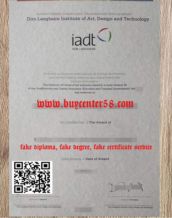 IADT Certificate. Dun Laoghaire Institute Of Art Design + Technology diploma. Dun Laoghaire Institute Of Art Design + Technology degree