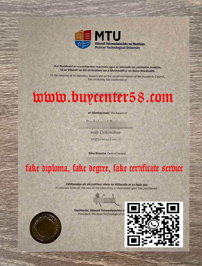 Munster Technological University fake diploma. Munster Technological University fake degree. MTU fake certificate