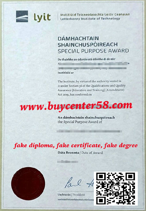 Letterkenny Institute of Technology Diploma, Letterkenny Institute of Technology Degree, LYIT Certificate
