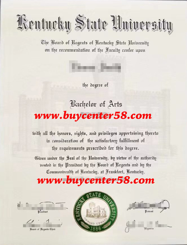 Kentucky State University fake Diploma. Kentucky State University fake Degree. Kentucky State University fake Certificate