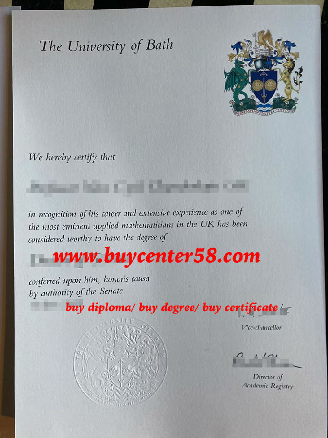 The University of Bath Fake Degree/ The University of Bath Diploma/ The University of Bath Certificate