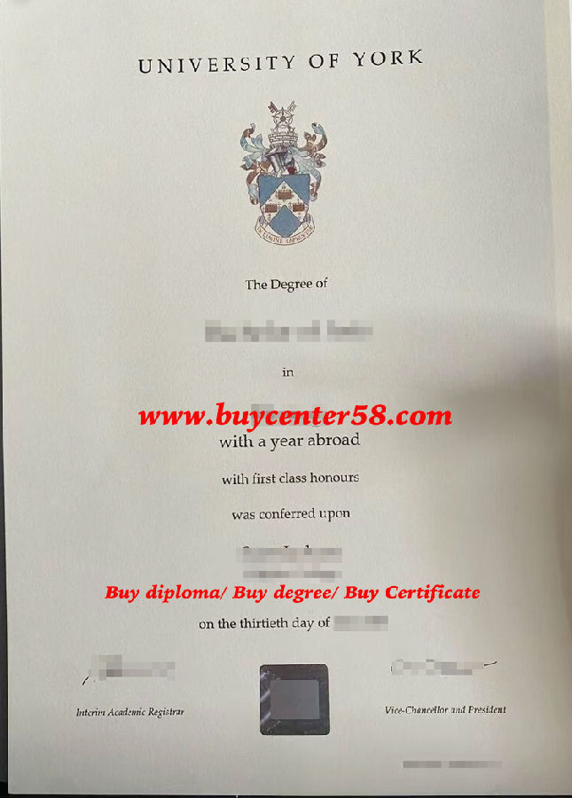 University of York Degree. University of York Diploma. University of York Certificate